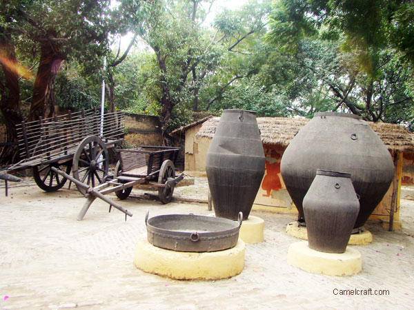 A Village scene at Craft Museum Delhi, India