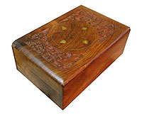 Wooden box inlayed