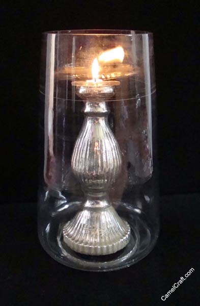 Ferozabad Glass candle holder, India