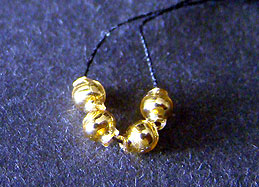 glass hollow beads 24 carat gold plated plane