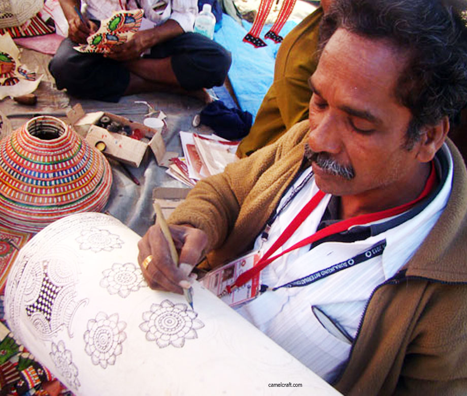 artisan working on handicraft
