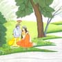 krishna-radha-miniature-painting